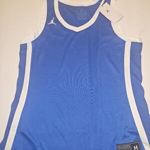 Jordan Jersey Tank Top Womens Medium Blue/White New